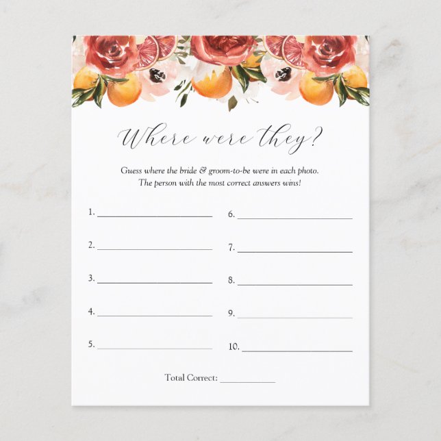 Citrus et verdure où étaient-ils parties (Devant)