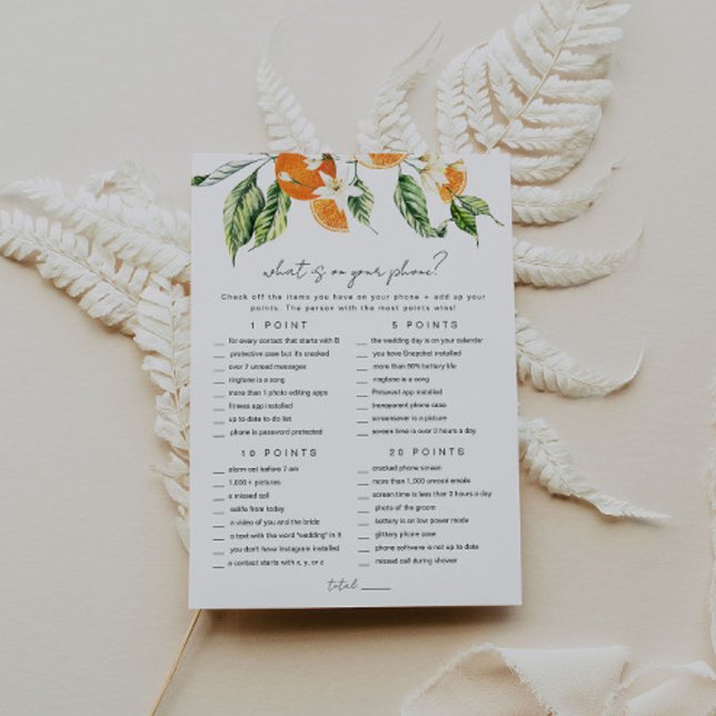 Citrus Fête des mariées jeu carte téléphone jeu (Créateur téléchargé)