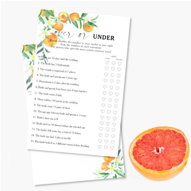 Citrus - Jeu de baby shower ou mariage (Créateur téléchargé)