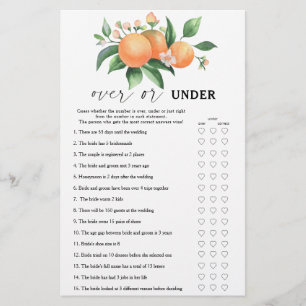 Citrus - Jeu de baby shower ou mariage