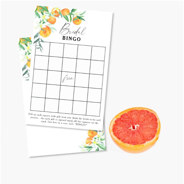 Citrus - Jeux de bingo de douche nuptiale (Créateur téléchargé)