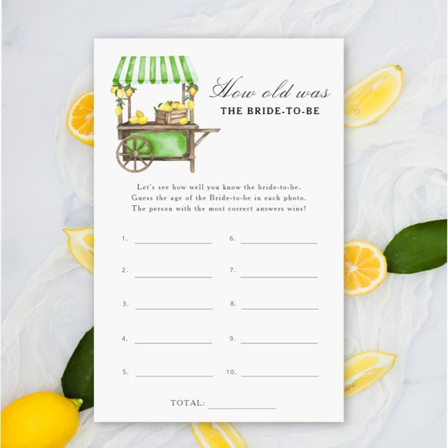 Citrus lemon - How old was the bride to be game (Créateur téléchargé)