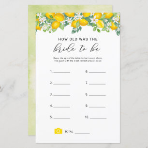 Citrus Lemon L'Âge Du Jeu De Mariée