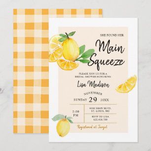 Citrus Lemon principal presser nuptiale invitation