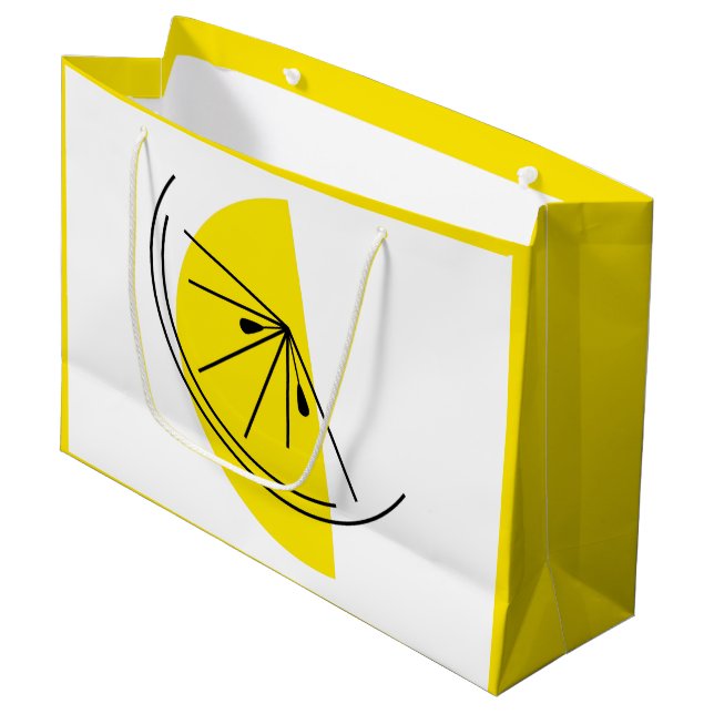 Citrus Lemon sac cadeau grand (Devant Angle)