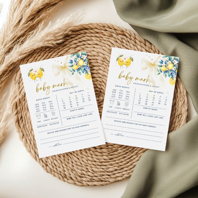 Citrus Lemon Sweetie Baby Predictions Advice Game (Créateur téléchargé)