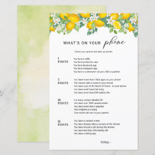 Citrus Lemon What's On Your Phone Jeu de Mariage
