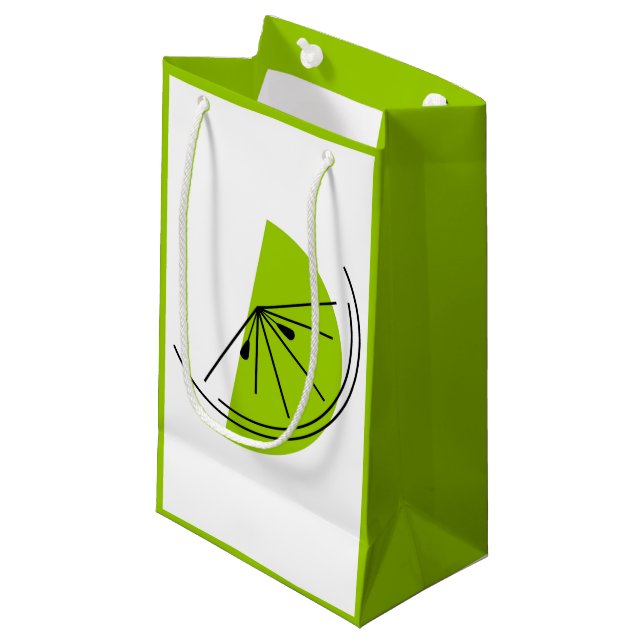 Citrus Lime sac cadeau petit vert (Devant Angle)