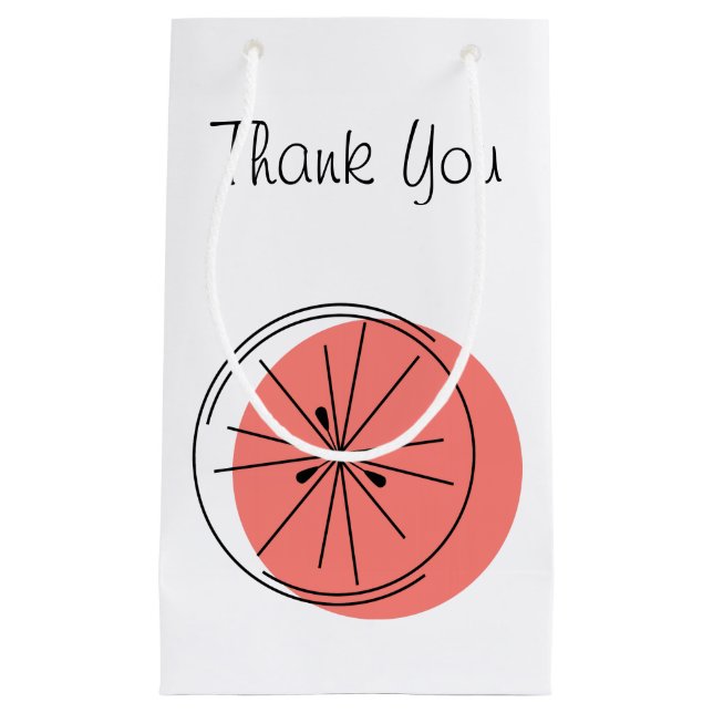 Citrus Merci rose petit sac cadeau (Devant)