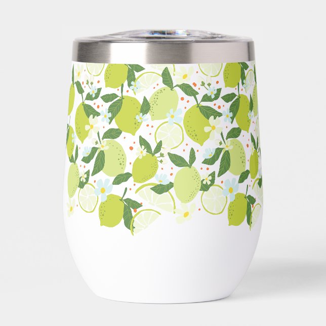 Citrus Motif Acier Inoxydable Vin Tumbler (Avant)