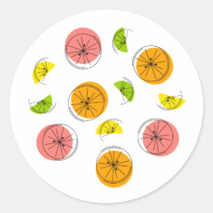 Citrus Multi autocollant rond