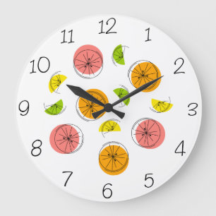 Citrus Multi Numéros horloge