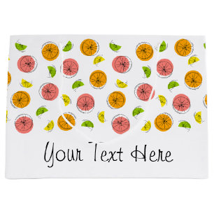 Citrus Multi Texte sac cadeau grand