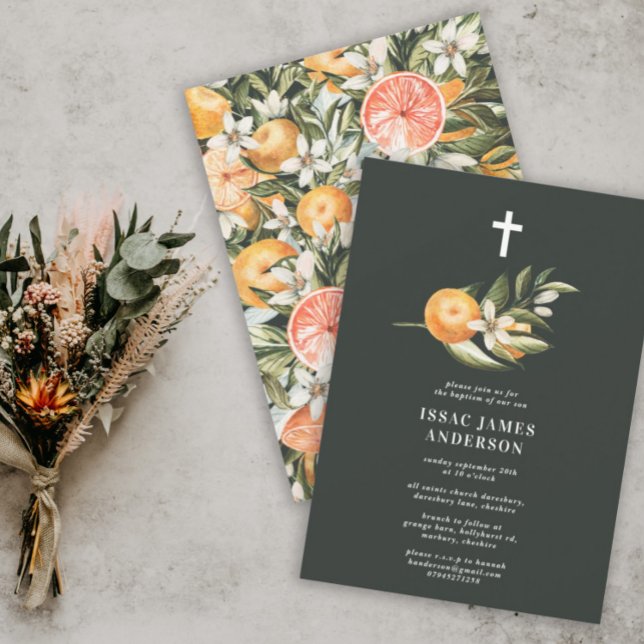 Citrus, orange + blossom christening baptism (Créateur téléchargé)