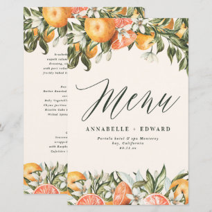 Citrus orange botanique moderne rustique