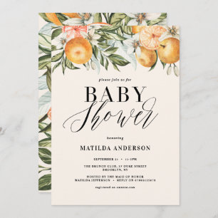 Citrus, orange + fleur baby shower