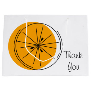 Citrus Orange Merci sac cadeau grand