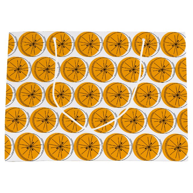 Citrus Orange Multi sac cadeau grand (Devant)