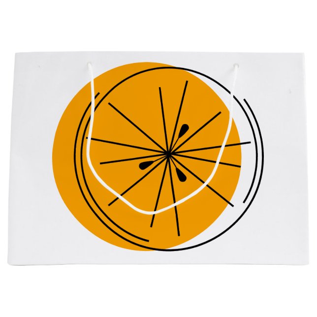 Citrus Orange sac cadeau grand (Devant)