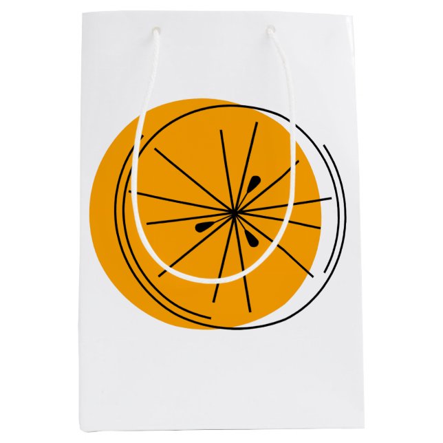 Citrus Orange sac cadeau moyen (Devant)