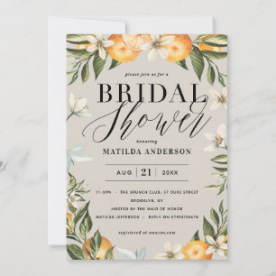 Citrus, oranger + fleur fête de la douche nuptiale