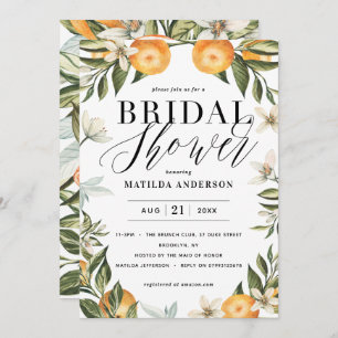 Citrus, oranger + fleur fête de la douche nuptiale