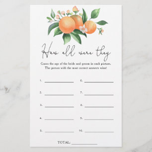 Citrus - Quel âge avaient-ils la mariée jeu