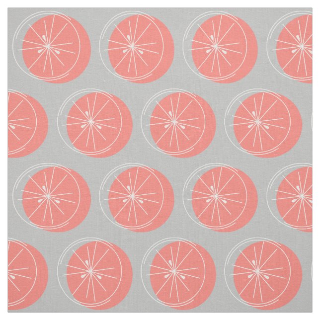 Citrus rose blanc tissu gris (Échantillon)