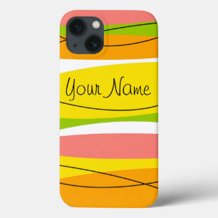 Citrus Stripe 'Nom' iPad Mini coque