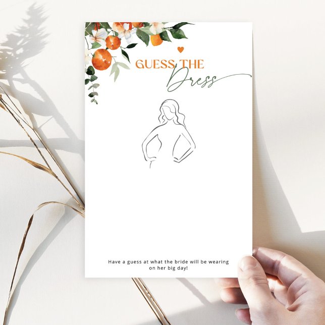 Citrus thème Devinez la robe jeu de douche nuptial (Créateur téléchargé)