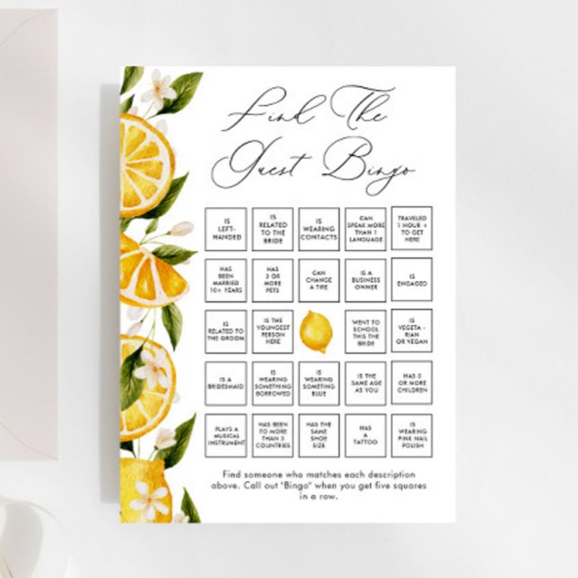 Citrus Verdoyant Trouvez Le Jeu De Bingo Invité (Créateur téléchargé)