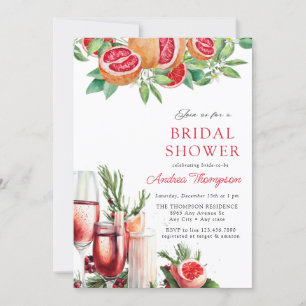 Citrus vert   Invitations de douche nuptiale