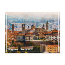 Citta Alta à Bergamo, Italie Carte postale