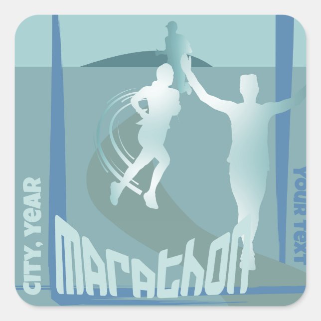 City Marathon course club autocollant (Devant)