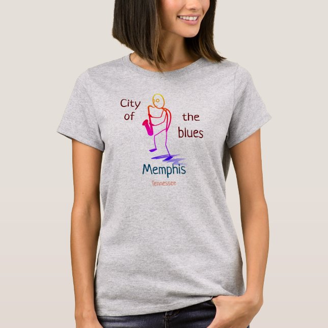 City of the Blues Memphis Tennessee T-Shirt (Devant)