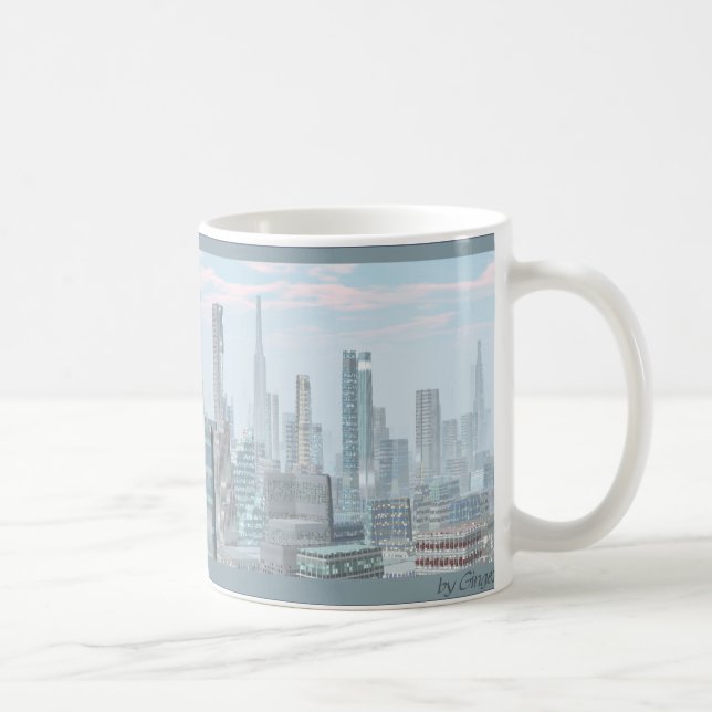 Cityscape from the Planet Tranus Sci Fi Mug (Droite)