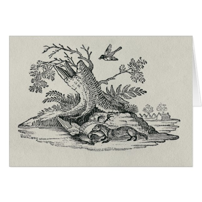Civette avec le jeune coq de la 'histoire des (Devant horizontal)