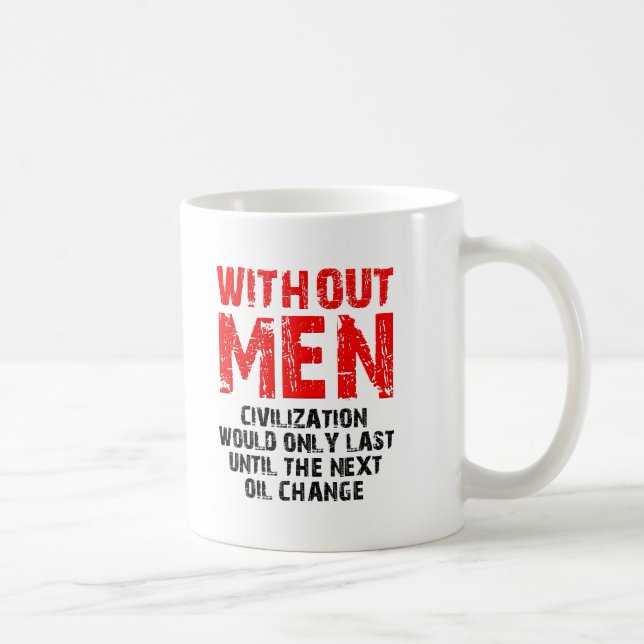 Civilisation Sans Hommes Drôle Mug (Droite)