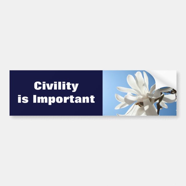 Civility is Important bumper stickers Magnolias (Devant)