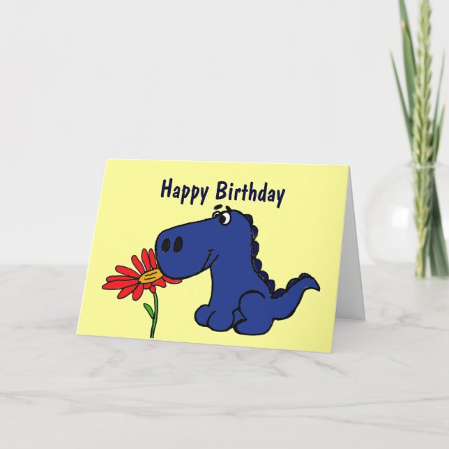 CK- Carte d'Anniversaire de Dinosaur (Devant)