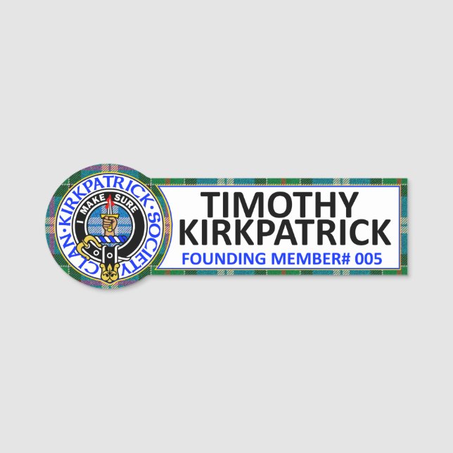 CKS NAME BADGE - #005 Timothy Kirkpatrick  (Devant)