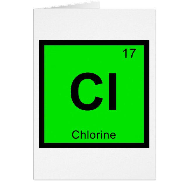Cl - Symbole de tableau périodique de la chimie du (Devant)