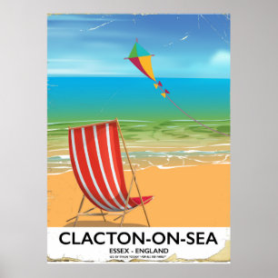 Clacton-on-sea, Essex Affiche de voyage vintage