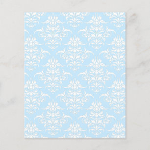 Clair bleu damas motif scrapbook