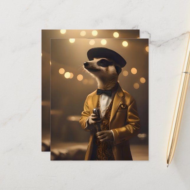 "Clair de lune du suricate : la sérénade d'un croo (Devant/Arrière en situation)