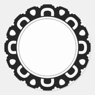 Clair élégant simple mandala étiquette autocollant