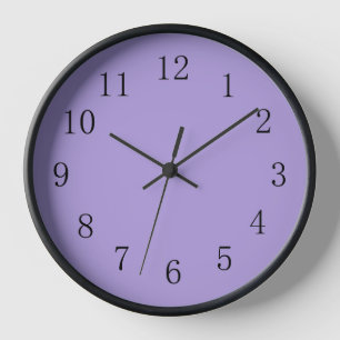 Clair Pastel Purple Horloge murale