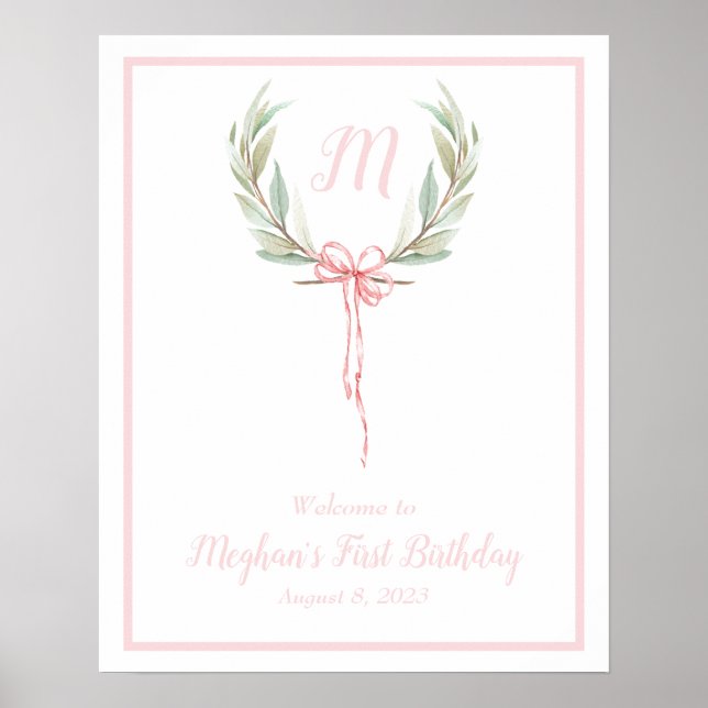 Clair rose classique Laurel Crest Affiche de bienv (Devant)