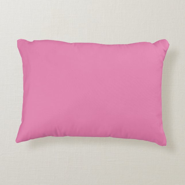 Clair rose uni couleur uni coussin (Dos)