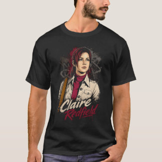 Claire Horror Redfield Art 09 | T-Shirt Basic Dark